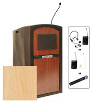 

AmpliVox Wireless Multimedia Lectern with Handheld Mic, Maple