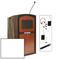 

AmpliVox SW3250 Wireless Pinnacle Multimedia Lectern with Sound System and Handheld Microphone, White