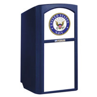 

AmpliVox SW3254 Wireless Military Multimedia Lectern with Sound System and Lavolier Microphone, Navy