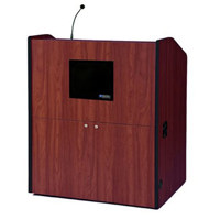 

AmpliVox Wireless Multimedia Smart Podium with Lapel Mic, Cherry