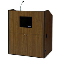 

AmpliVox Wireless Multimedia Smart Podium with Lapel Mic, Walnut