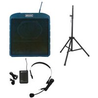 

AmpliVox SW6921 Basic AirVox PA System with Wireless Headset & Lapel Microphone and Tripod