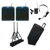 

AmpliVox SW6923 Premium AirVox PA System, Includes Companion Speaker, Wireless Headset & Lapel Microphone and 2x Tripod and Case