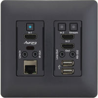 

Aurora Multimedia VLX-TCW2H-C 4K IP Audio/Video Distribution Wall Plate with Two HDMI Ports, Black
