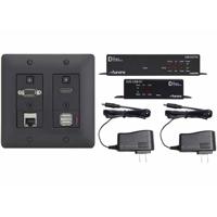 

Aurora Multimedia 4K HDBaseT Wall Plate (VGA/HDMI, LAN, USB) with USB Device Side Unit, Receiver & Power Supply - Black