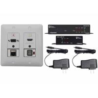 

Aurora Multimedia 4K HDBaseT Wall Plate (VGA/HDMI, LAN, USB) with USB Device Side Unit, Receiver & Power Supply - White