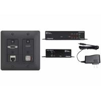 

Aurora Multimedia 4K HDBaseT Wall Plate (VGA/HDMI, LAN, USB) with USB Host Side Unit, Receiver & Power Supply - Black