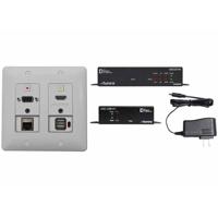 

Aurora Multimedia 4K HDBaseT Wall Plate (VGA/HDMI, LAN, USB) with USB Host Side Unit, Receiver & Power Supply - White