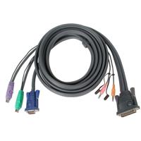 

Aten 2L1703P 10' DB-25M to HDB and PS/2 Male KVM Cable with Audio