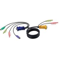 

Aten 2L5306P 20' SPHD15M to HDB15 and PS/2 Male KVM Cable with Audio