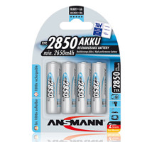 

Ansmann Mignon AA HR6 1.2V NiMH Rechargeable Battery for Flash Units and Digital Cameras, 2850mAh Capacity, 4-Pack