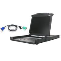 

Aten CL1016MUKIT 16-Port 17" LCD Integrated USB/PS2 Combo KVM Switch Console Bundle, Includes 8x6' 2L-5202UP USB KVM Cable, 8x10' 2L-5203UP USB KVM Cable