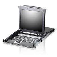 

Aten CL5708M 8-Port 17" Single Rail LCD KVM Switch Console, Includes 2x4' 2L-5201P SPHD15 to VGA and PS/2 KVM Cable