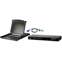

Aten CL1000M 17" Single Rail LCD Console with CS1308 8-Port KVM Switch and 8x USB KVM Cables Bundle