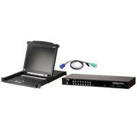 

Aten CL1000M 17" Single Rail LCD Console with CS1316 16-Port USB KVM Switch and 16x USB KVM Cables Bundle