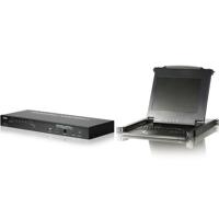 

Aten CL1000M 17" Single Rail LCD Console with CS1708i 8-Port IP KVM Switch and KVM Cable