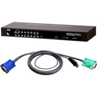 

Aten CS1316 16-Port USB/PS2 KVM Switch Kit with 16 USB Cables, Includes 8x6' 2L5202U Cable, 4x10' 2L5203U Cable, 4x4' 2L5201U Cable