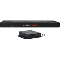 

A-NeuVideo HDMI POE 1x4 Splitter over Cat5e/6 Extender with 4x Receiver, 164' Transmission Distance