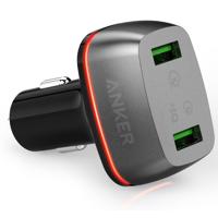 

Anker PowerDrive+ 2 42W with Quick Charge 3.0 Dual USB Car Charger, Black