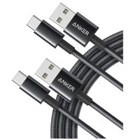 

Anker 6' Premium Double-Braided Nylon USB-C to USB-A Cable, 2-Pack