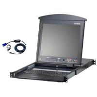 

Aten KL1508AN 8-Port 19" Cat5 High-Density Dual Rail LCD KVM Switch with 8x KA7970 USB KVM Adapter Cable