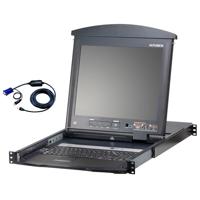

Aten KL1516AM 16-Port 17" Cat5 High-Density Dual Rail LCD KVM Switch with 12x KA7970 USB KVM Adapter Cable