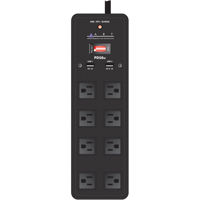 

Art Pro Audio PDS8u 8-Outlet Power Strip with 2 USB Outlets & 20' Power Cord, 14AWG