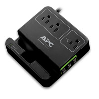 

American Power Conversion (APC) Essential SurgeArrest P3U3 3-Outlet Tabletop Surge Protector, 3x USB Charging Ports, 120V, Black