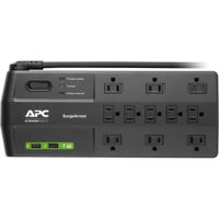 

American Power Conversion (APC) P11U2 Essential SurgeArrest 11-Outlet Surge Protector with 2 USB Charging Ports, 120V, 8' Cord, Black