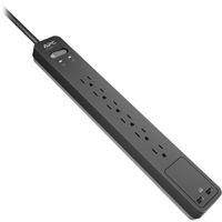 

American Power Conversion (APC) PE6U2 Essential SurgeArrest 6-Outlet Surge Protector with 2 USB Charging Ports, 120V, 6' Cord, Black