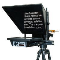 

Autocue/QTV 12" Bottom-Mounted Master Series Prompter, Includes Remote Control, Monitor, 75' (25 m) Composite Cable