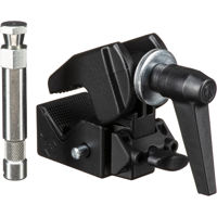 

ARRI Super Clamp with Mounting Stud, Grabs Pipe from 1/2" to 2-1/8" Diameter.