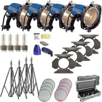 

ARRI 750 Plus 4 lite Kit, 220-240V AC, 750W High Output HPL Lamps, Heavy Duty Case