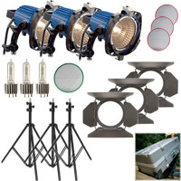 

ARRI lite 750 Plus 3 Light Kit, 120V AC, 3-lite 750 Plus Focusing Flood, 750W High Output HPL Lamps, Heavy Duty Case