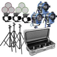 

ARRI 300/650 Compact Fresnel Kit with Wheels, 1250 Total Watts, 120 V Bulbs