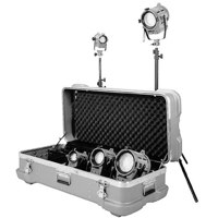 

ARRI 150 / 300 / 650 Tungsten Fresnel Lighting Kit with 5 Fresnels, Bulbs and Accessories, 1,900 Watts, 120 Volts AC.