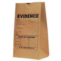 

Arrowhead Forensics Printed Paper Evidence Bags, 8x15.5x5.25", 100-Pack