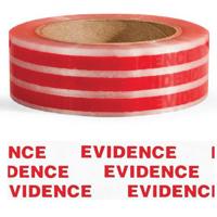 

Arrowhead Forensics Arrowhead Forensics Poly Moisture Resistant Boxer Tape, 1.5"x330', Red Evidence on Clear