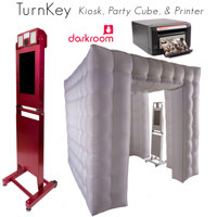 

Airbooth Turnkey Photo Booth Package with Kiosk, Red Powder Coating