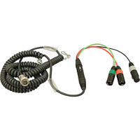 

Ambient Recording 4.5-16.4' Tajimi 12-pin Male to 7-pin XLR Male Coiled Breakaway Cable with HBY7-5 Y-Cable for SQN4S IV (New Designs), SQN5 and SQN4Smini Mixers
