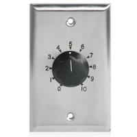 

Atlas Sound AT10 10Watt Single Gang Stainless Steel 70.7V Commercial Attenuator