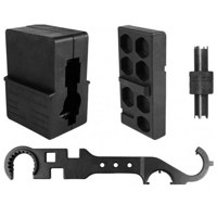 

AIM Sports AR Armorers Kit, with AR Lower & Upper Receiver Vise Blocks, A1 & A2 Front Sight Tool , AR-15 / M4 Stock Combo Wrench