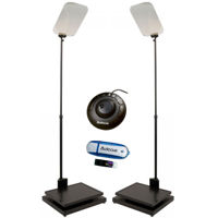 

Autoscript Manual Conference Stand Package, Includes 2x 17" Prompter Monitor, 2x Manual Conference Stand, Glass Holder and Glass