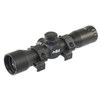 

AIM Sports 4x32 Tactical Series Compact Riflescope, Matte Black with Rangefinder Reticle, 1" Tube Diameter