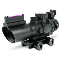 

AIM Sports 4x32 Prismatic Series Riflescope with Fiber Optic Sight, Matte Black with Tri-Illuminated Mil-Dot Reticle, Integrated Weaver/Picatinny Mount