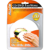 

Allsop CD/DVD Fast Wipes, 20 Lint-Free Pads