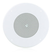 

Atlas Sound SD72W 8" Dual Cone In-Ceiling Speaker with 25V/70.7V 5W Transformer and 62-8 Baffle, 15W RMS, White, Single