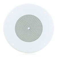 

Atlas Sound SD72WV 8" Dual Cone In-Ceiling Speaker with 25V/70.7V 5W Transformer and 62-8 Baffle with Volume Control, 25W Power Handling, White, Single