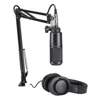 

Audio-Technica AT2020 Streaming/Podcasting Studio Microphone Pack with ATH-M20x Headphones, Boom & XLR Cable