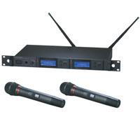 

Audio-Technica AEW5244a Dual Wireless Microphone System, AEW-R5200 Dual Receiver, 2 AEW-T4100a Handheld Transmitters, Band D 655.500 to 680.375MHz